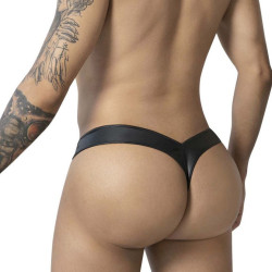 CandyMan String Police avec menottes Noir
